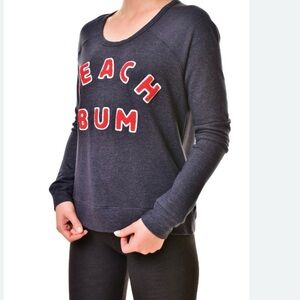 NWT Sundry BEACH BUM Navy Long Sleeve Shirt